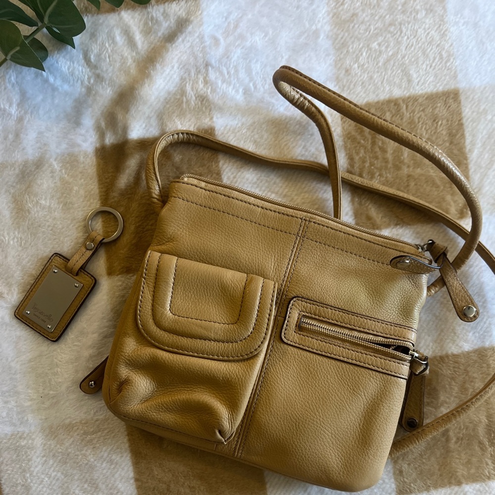 Tignanello Tan Leather Crossbody